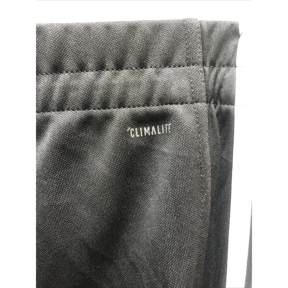 Adidas Unisex Size Large Track Pants Black White Pockets Athleisure Sports